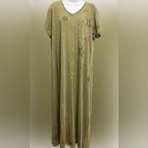 Kyla Sea Comfort Handmade  Olive Green Dress
